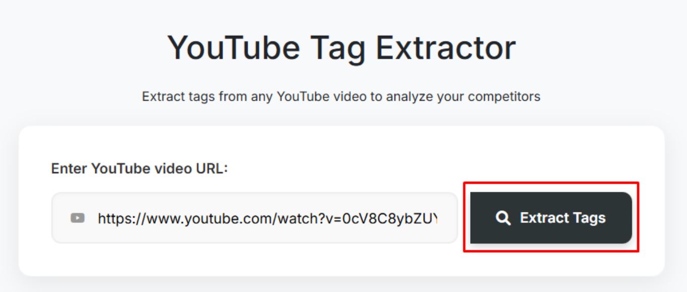 YouTube Tag Extractor