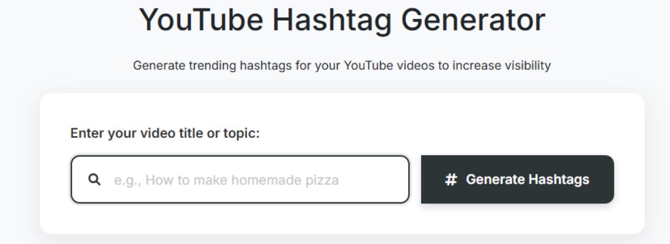 YouTube Hashtags Generator