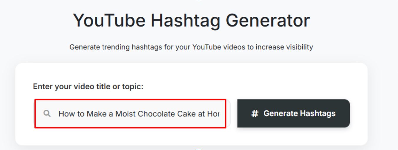 YouTube Hashtags Generator