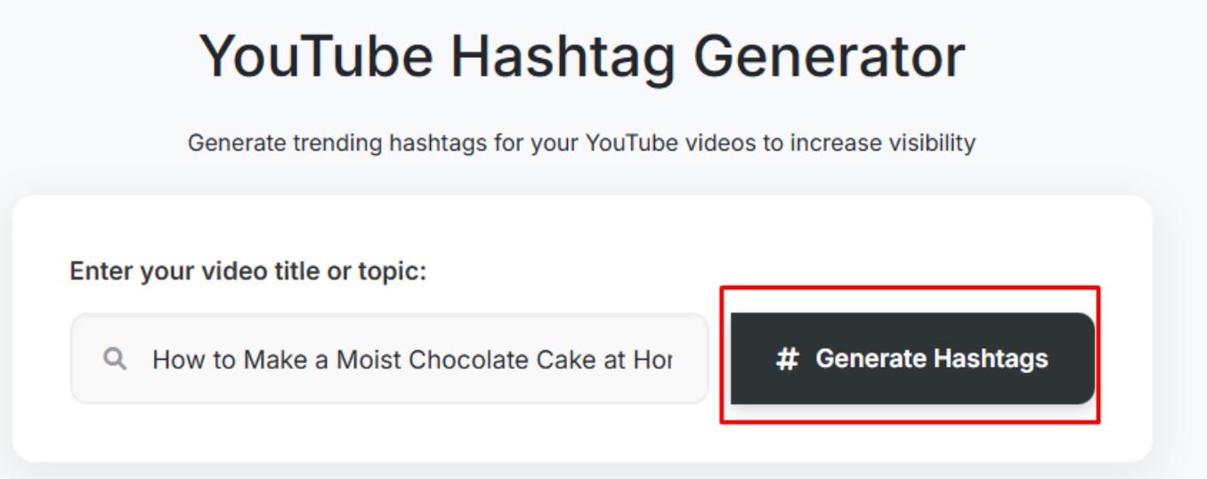 YouTube Hashtags Generator