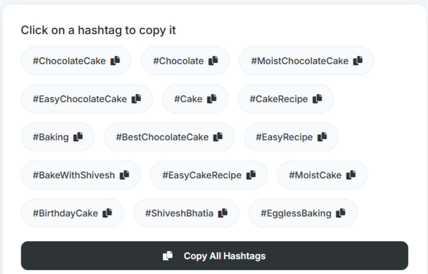 YouTube Hashtags Generator