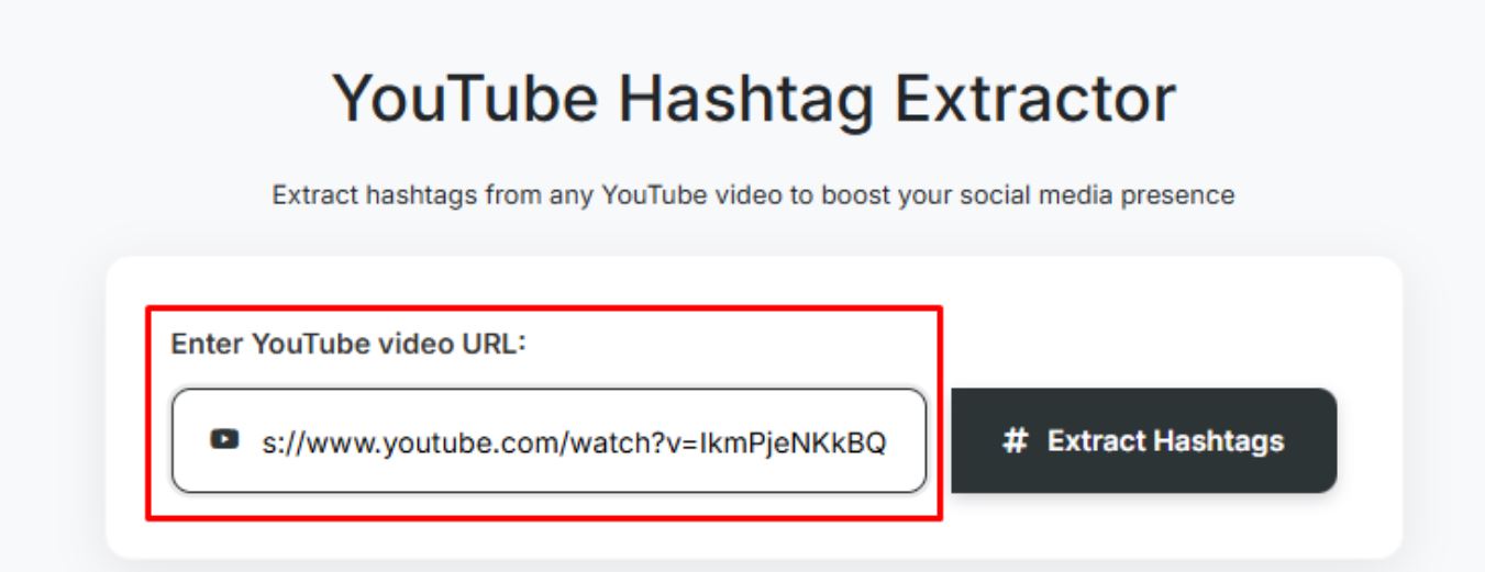 YouTube Hashtag Extractor