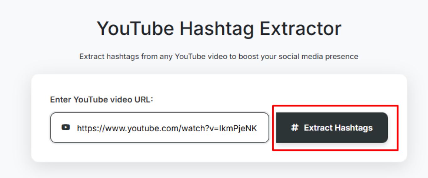 YouTube Hashtag Extractor