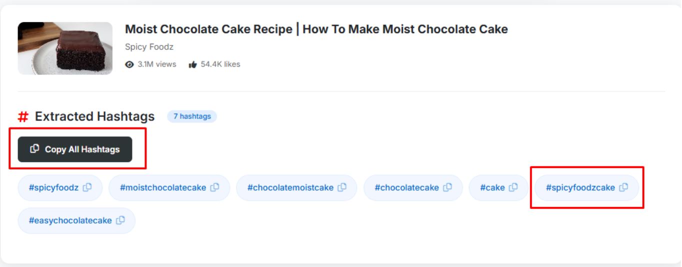YouTube Hashtag Extractor