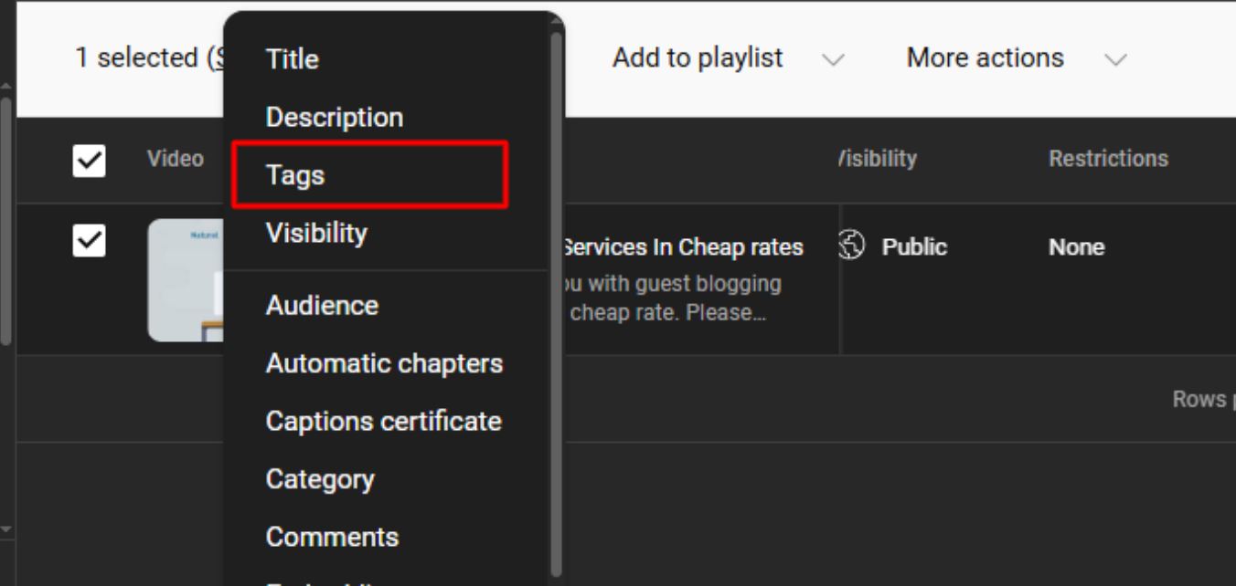 How to Add Tags To Youtube Videos